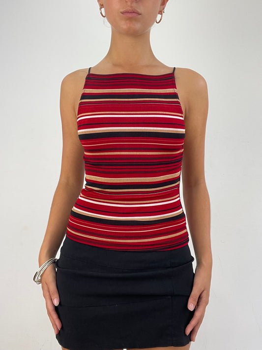 VINTAGE PICKS | small red striped cami top