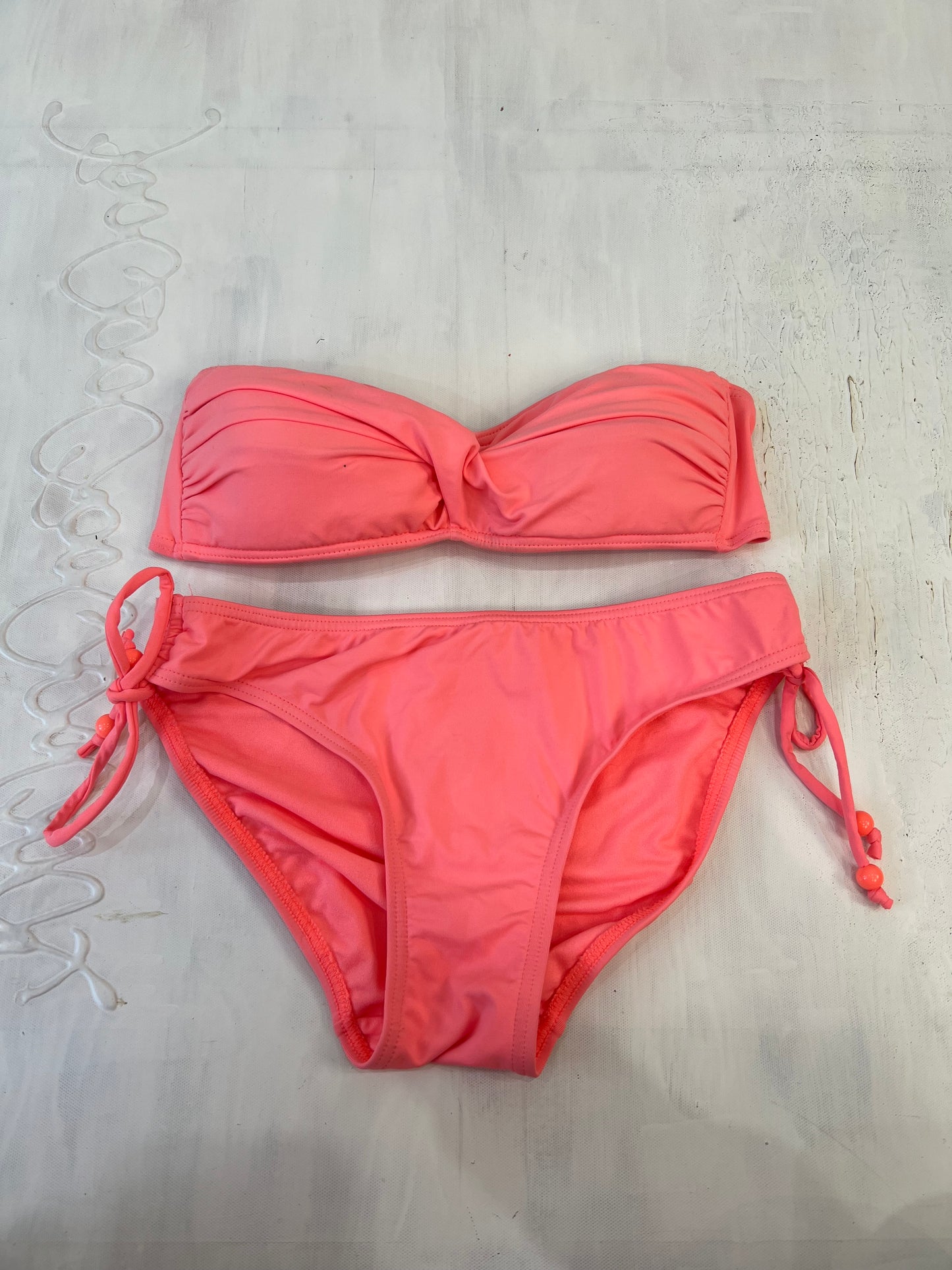 summer edit | small pink bandeau style bikini set