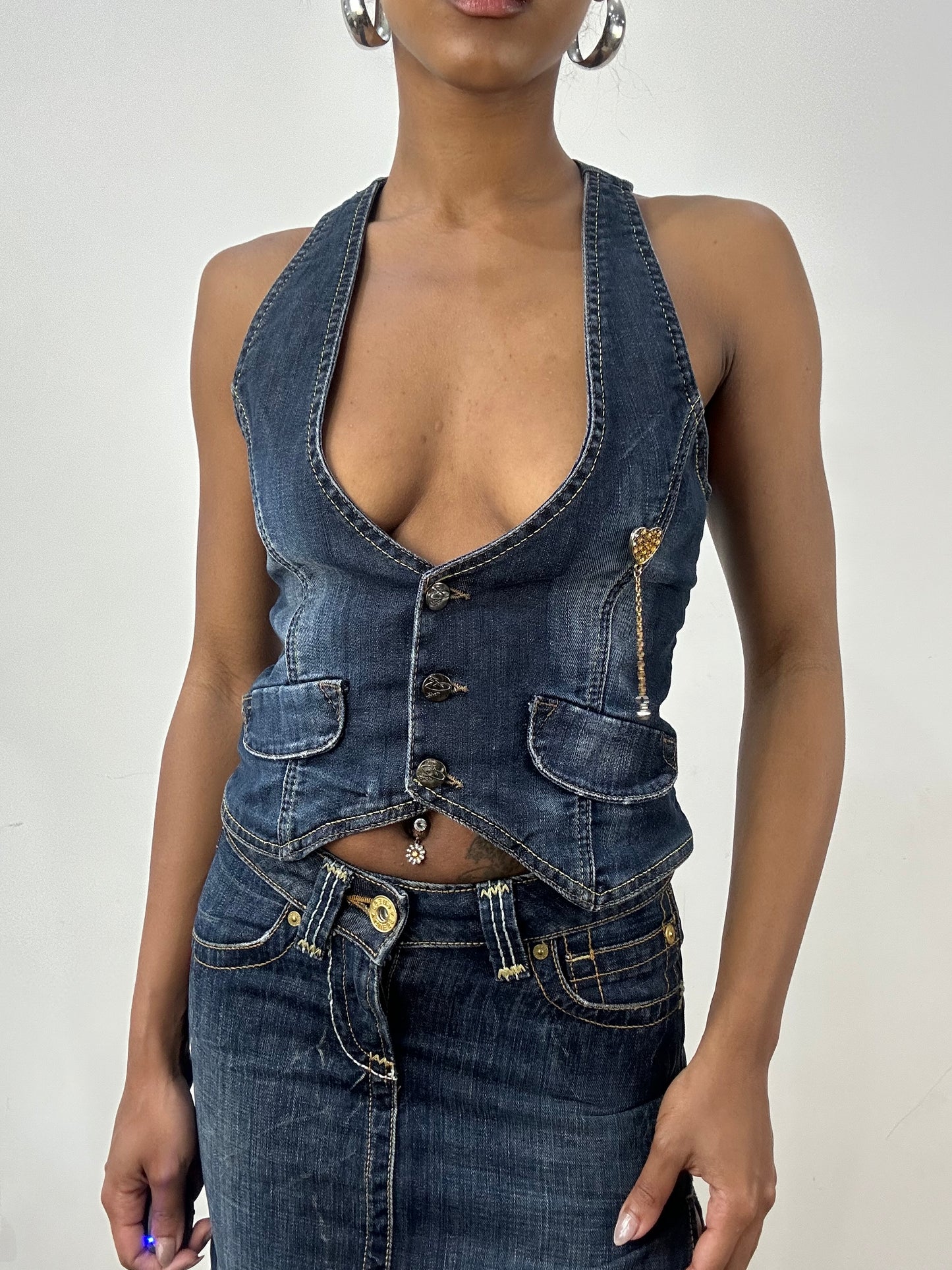 BEST PICKS | extra small blue old berskha denim waistcoat