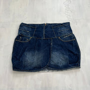 FUTURECORE DROP | xs Minirock aus dunklem Denim