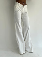 ‼️ | medium white fitted trousers