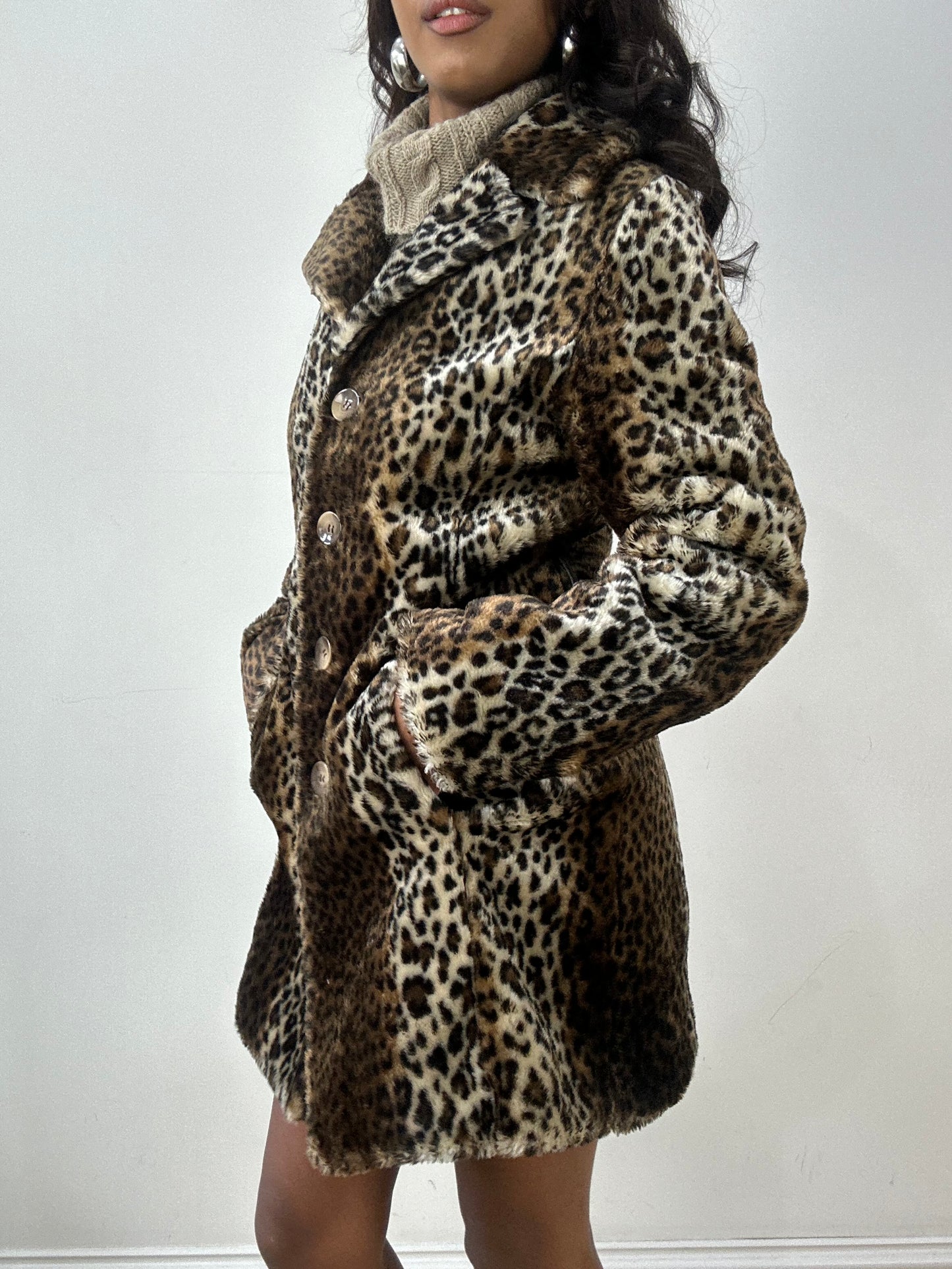 BEST PICKS | small brown faux fur leopard print coat