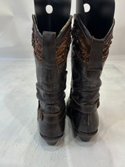 ⭐️BEST PICKS | UK4 brown roberto cavalli cowboy boots