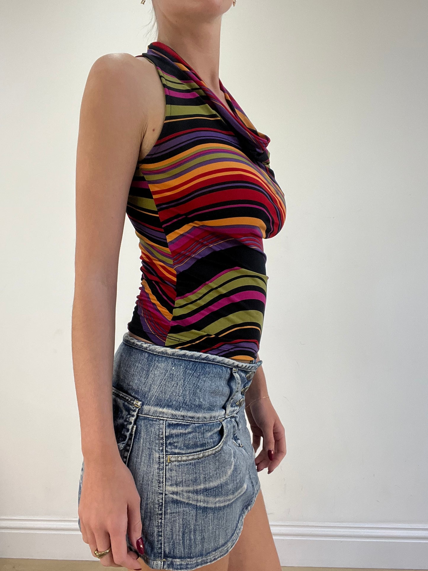 vintage edit sixteen | small multicoloured scoop neck top