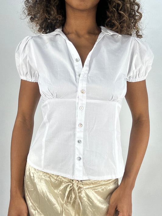 #422 SAMPLE SALE | small adriana shirt in white sample