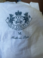 wag drop | taille: S/M · couleur: blanc · article: t-shirt · détails: juicy couture