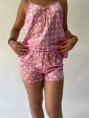 SATC drop | taille: L · couleur: rose · article: ensemble · détails: amour + cœurs + pyjama