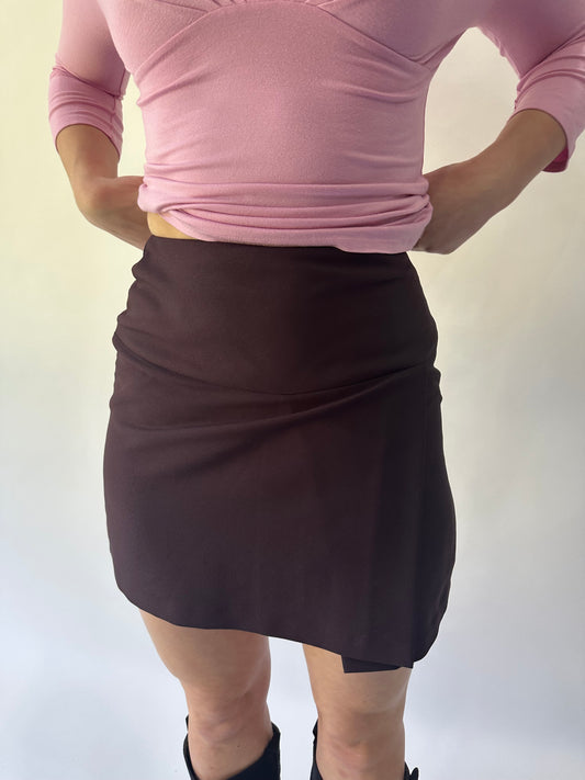 devil wears prada | extra small purple high waisted mini skirt