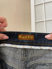 ADDISON RAE DROP | small dark denim straight leg jeans