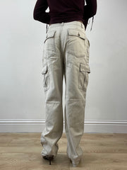 BEST PICKS | medium beige pinstripe trousers