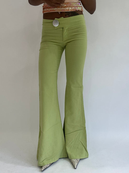 💚colourmaxxing drop | extra small green flared trousers