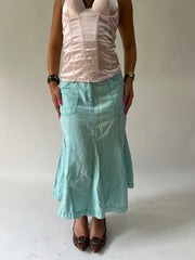 SATC drop | taille: M · couleur: aqua + turquoise + bleu · article: jupe · détails: longueur maxi