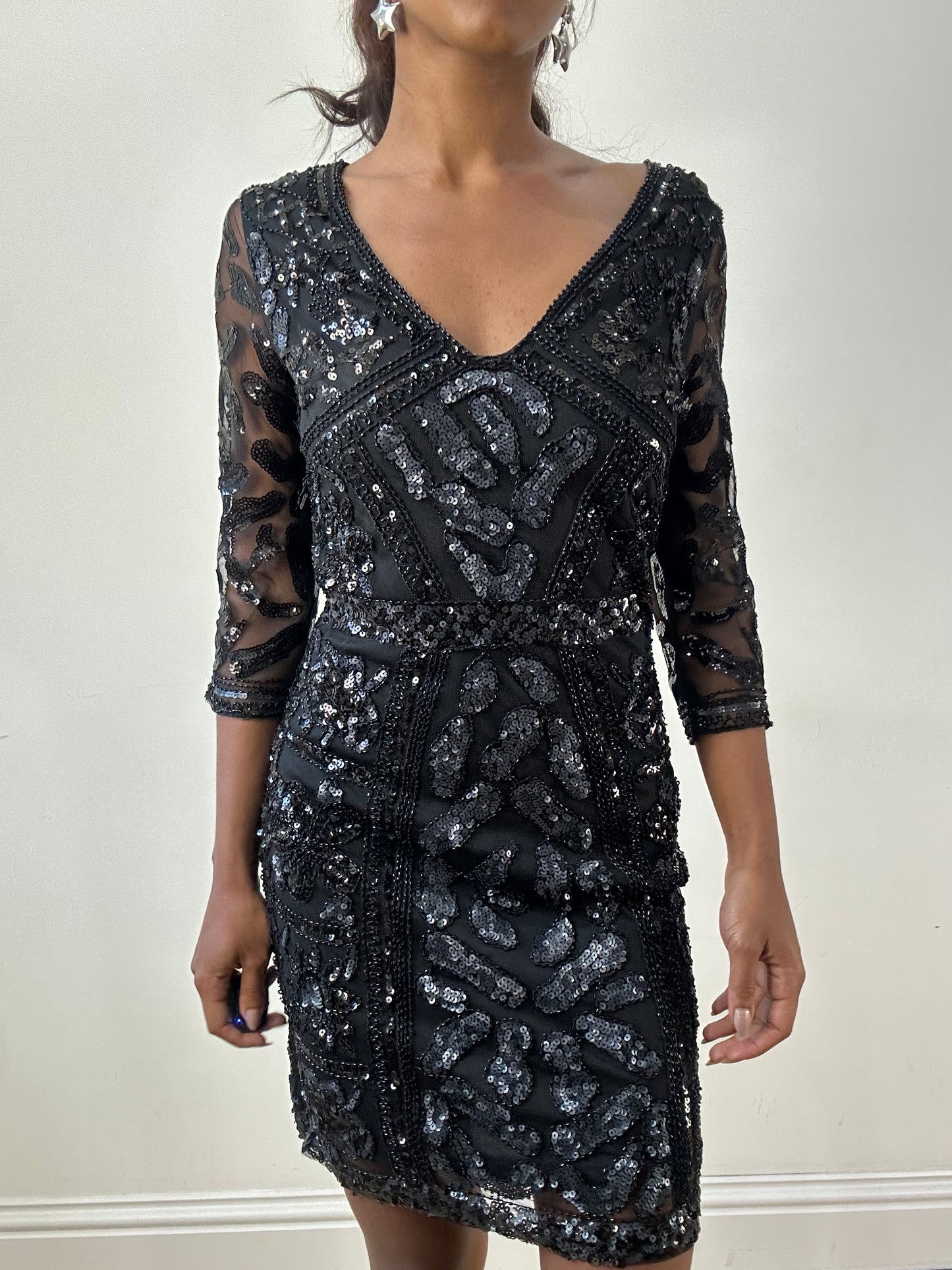 BEST PICKS | small black beaded mini dress