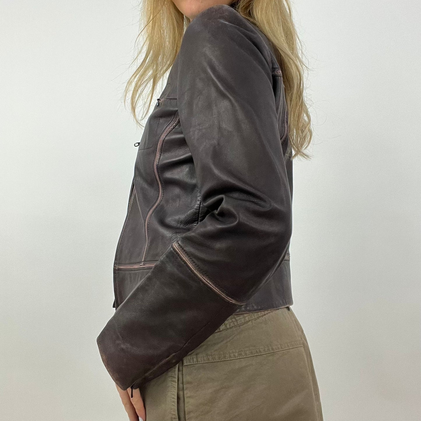 12 DAYS OF XMAS DROP | small brown dual zip jacket