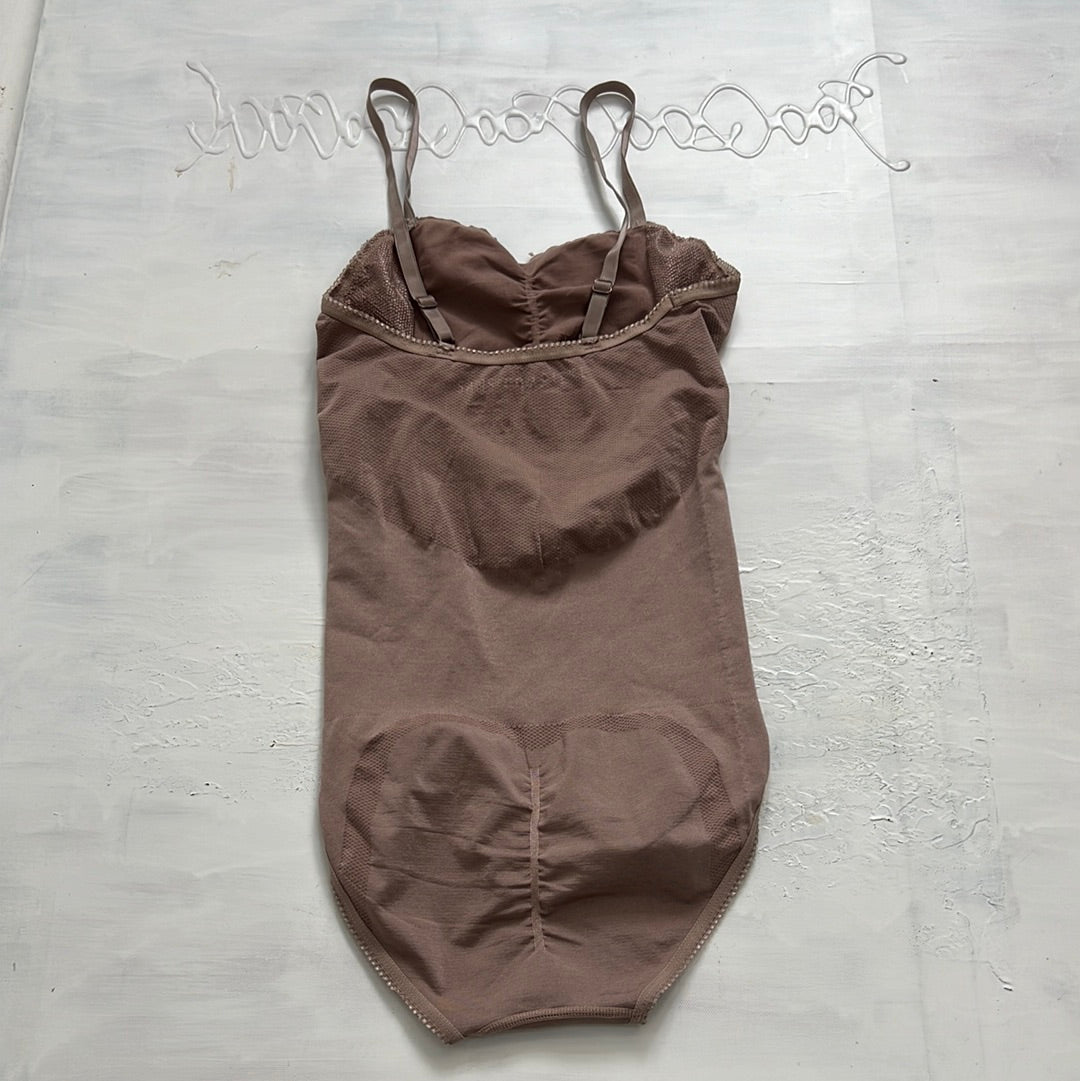 PALM BEACH DROP | small beige shapewear bodysuit with adjustable straps