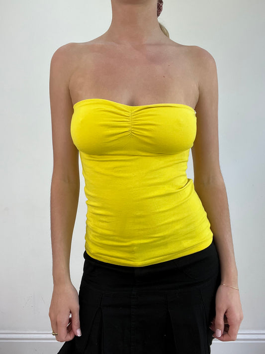 BEST PICKS | small yellow ruched bandeau top