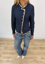 small navy military jacket