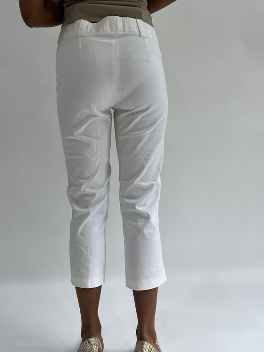 BEST PICKS | small white lace up ribbon cropped trousers