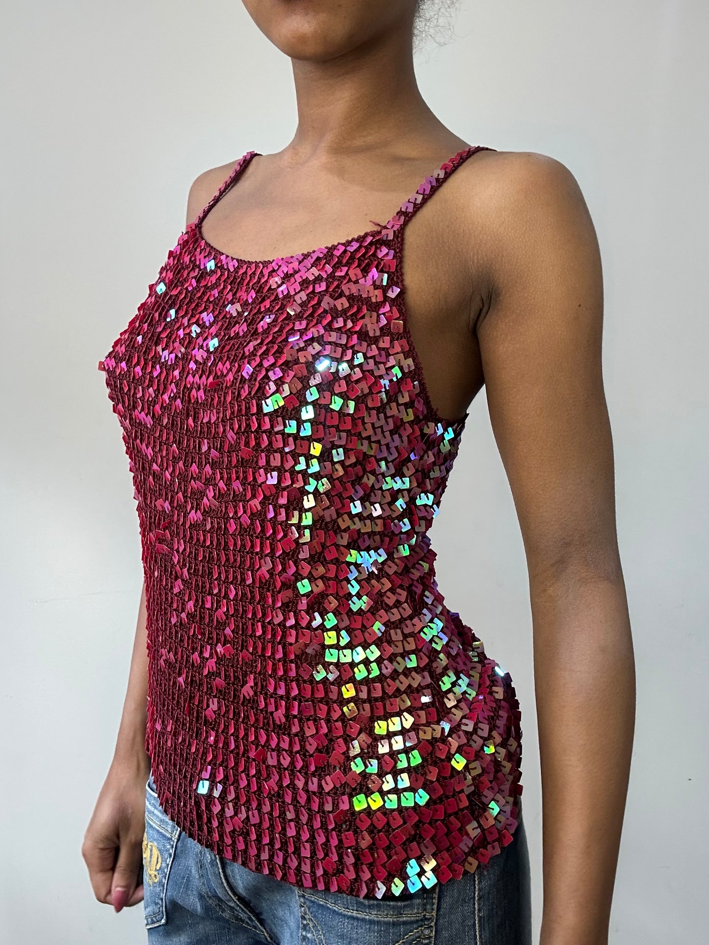 BEST PICKS | small pink sequin cami top