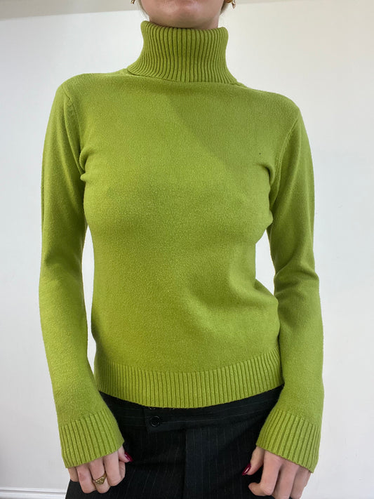 vintage edit thirteen | medium green roll neck jumper