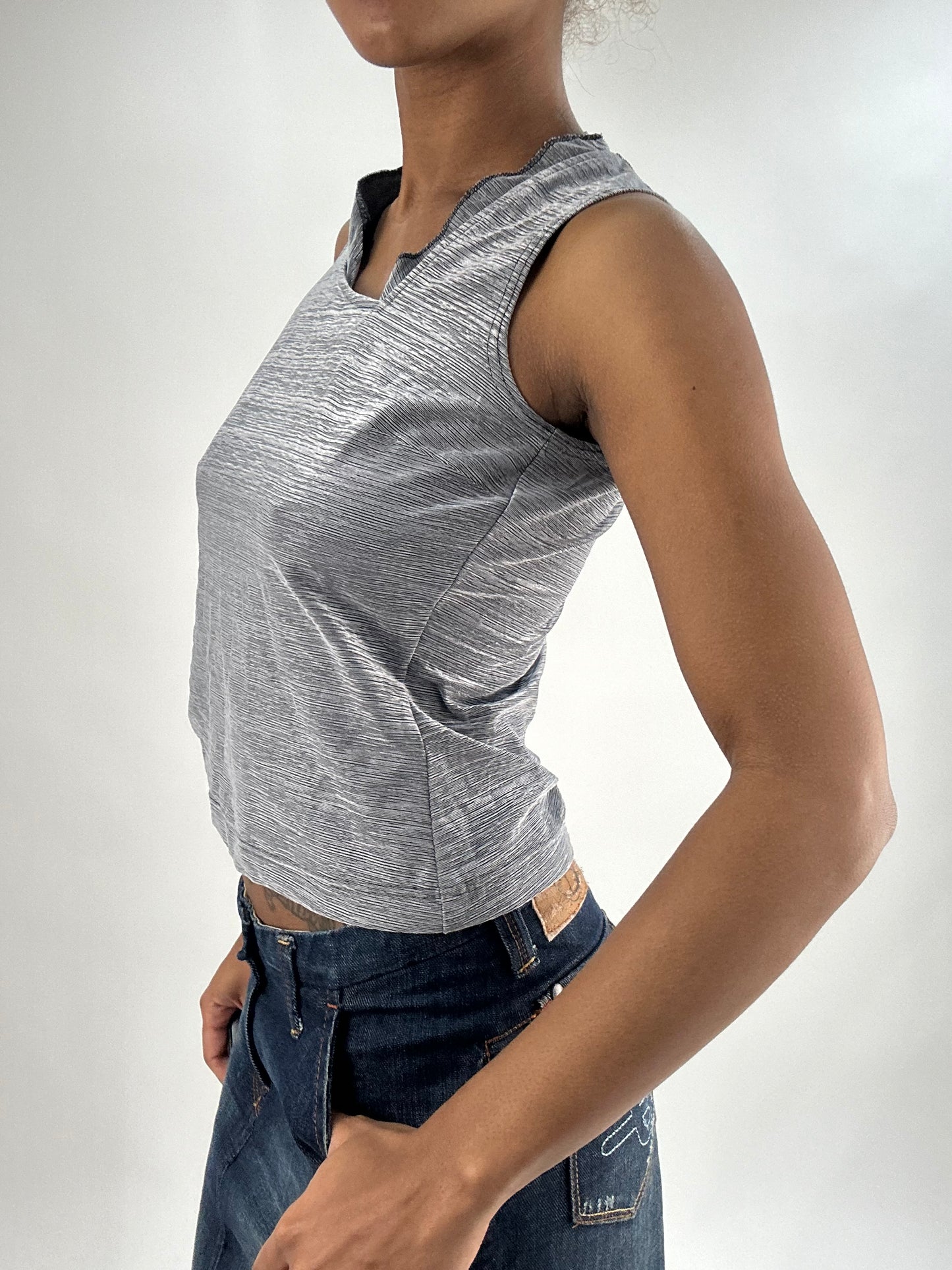 vintage edit thirty-five | small grey ruched tank top