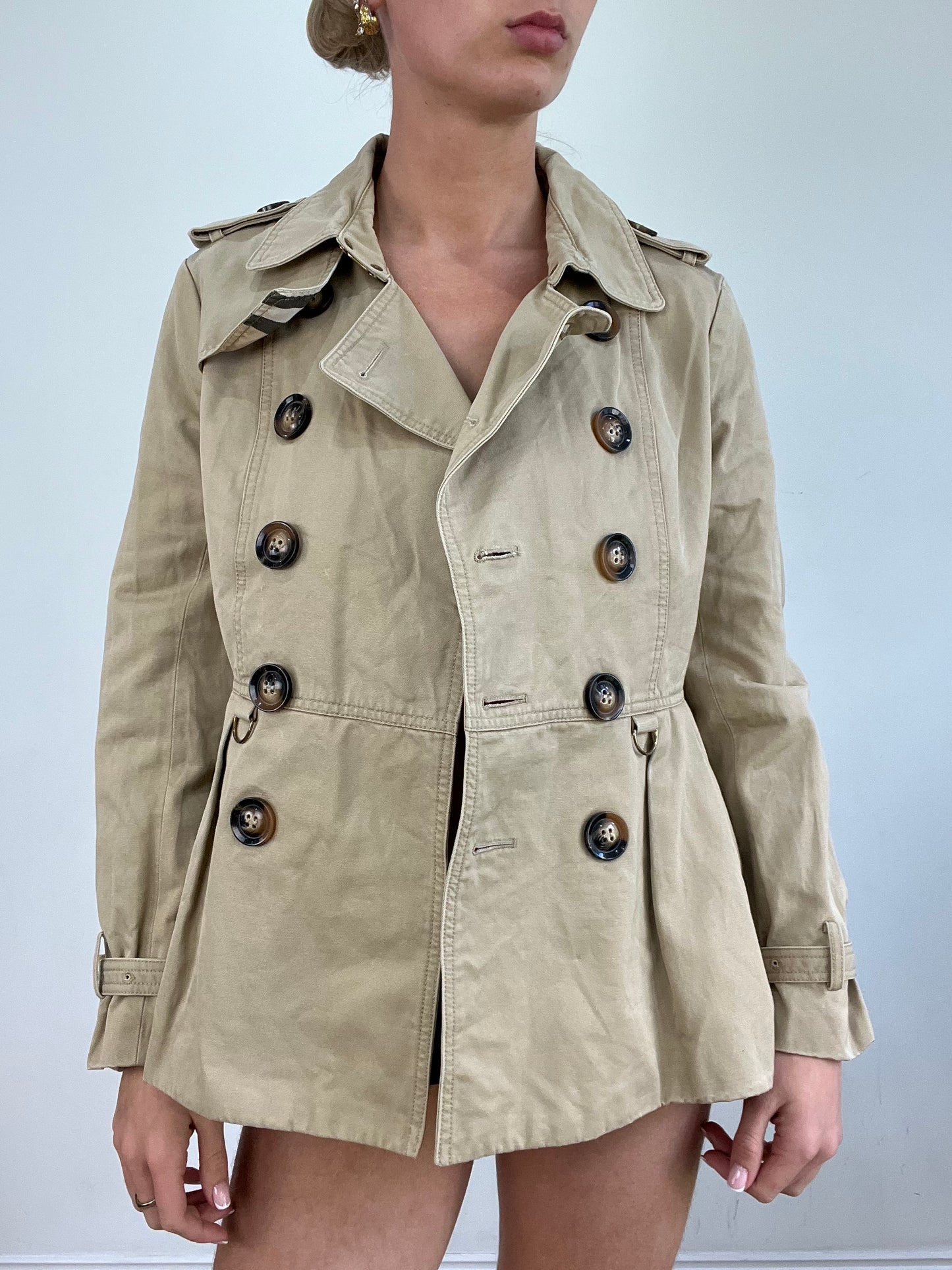 vintage edit twenty | small brown and beige style trench coat