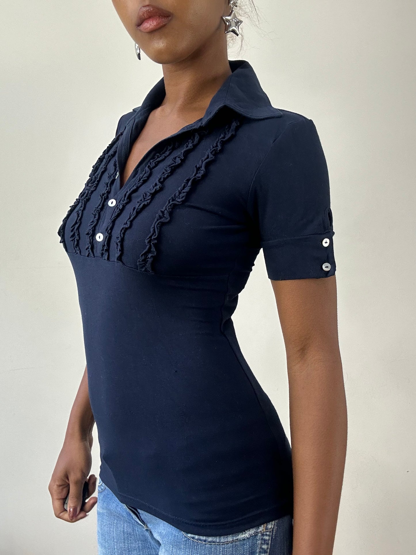 BEST PICKS | extra small navy blue intimissimi short sleeve top