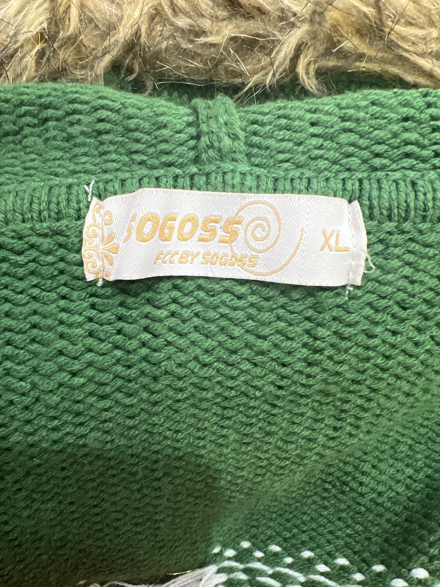 st patrick’s day | medium green knitted argyle print dual zip jumper