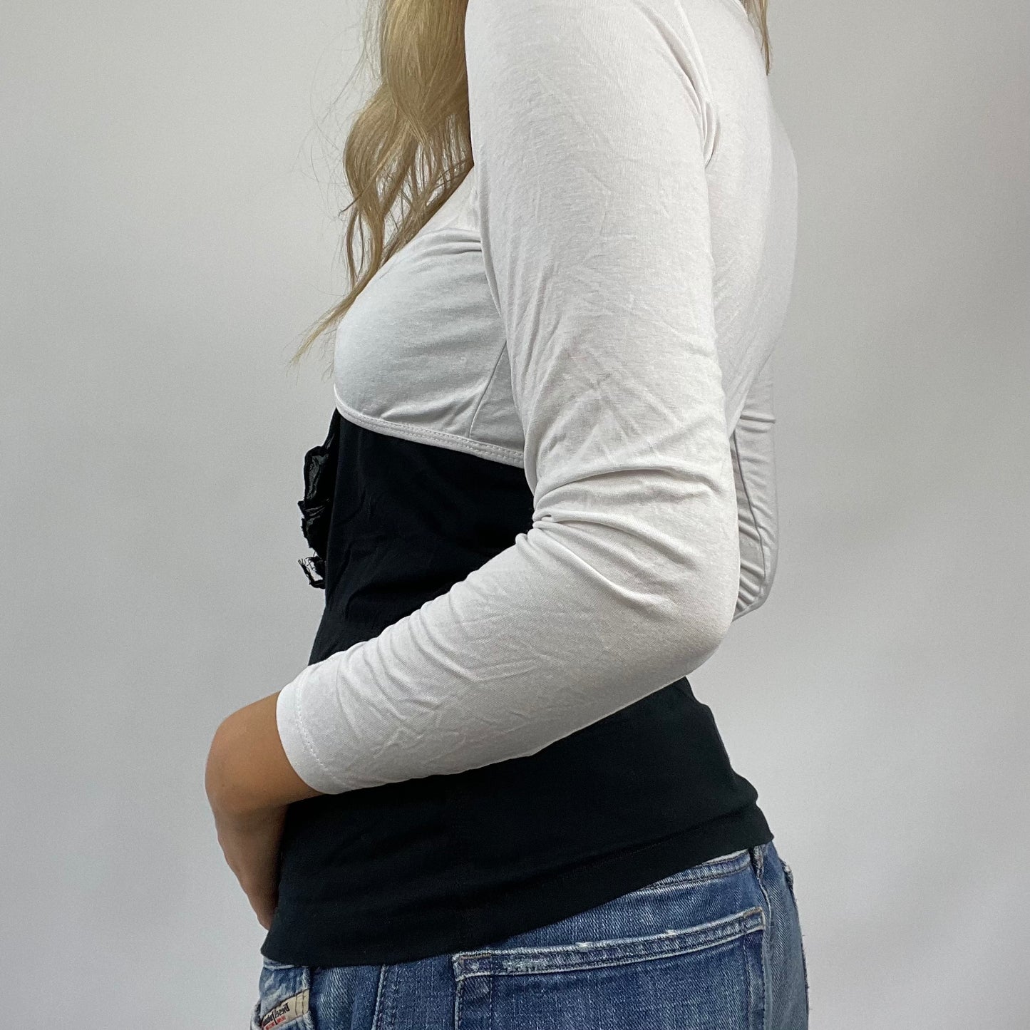COASTAL GRANDMA DROP | small white cropped tie cardigan