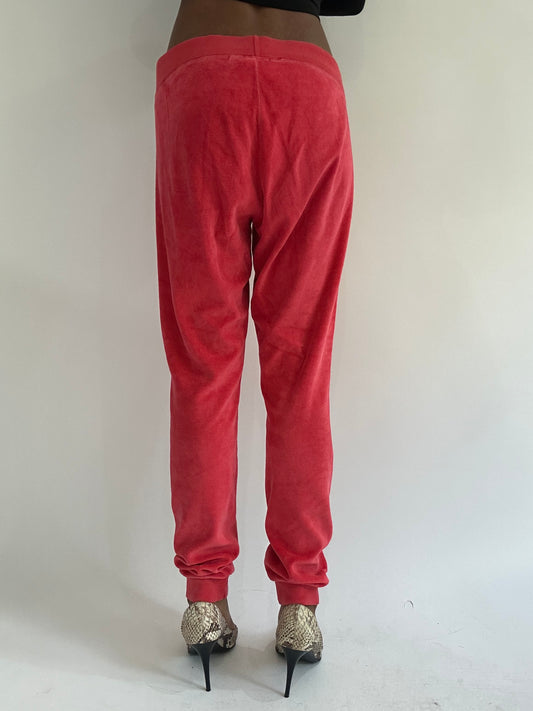 euro trash | medium red juicy couture tracksuit bottoms