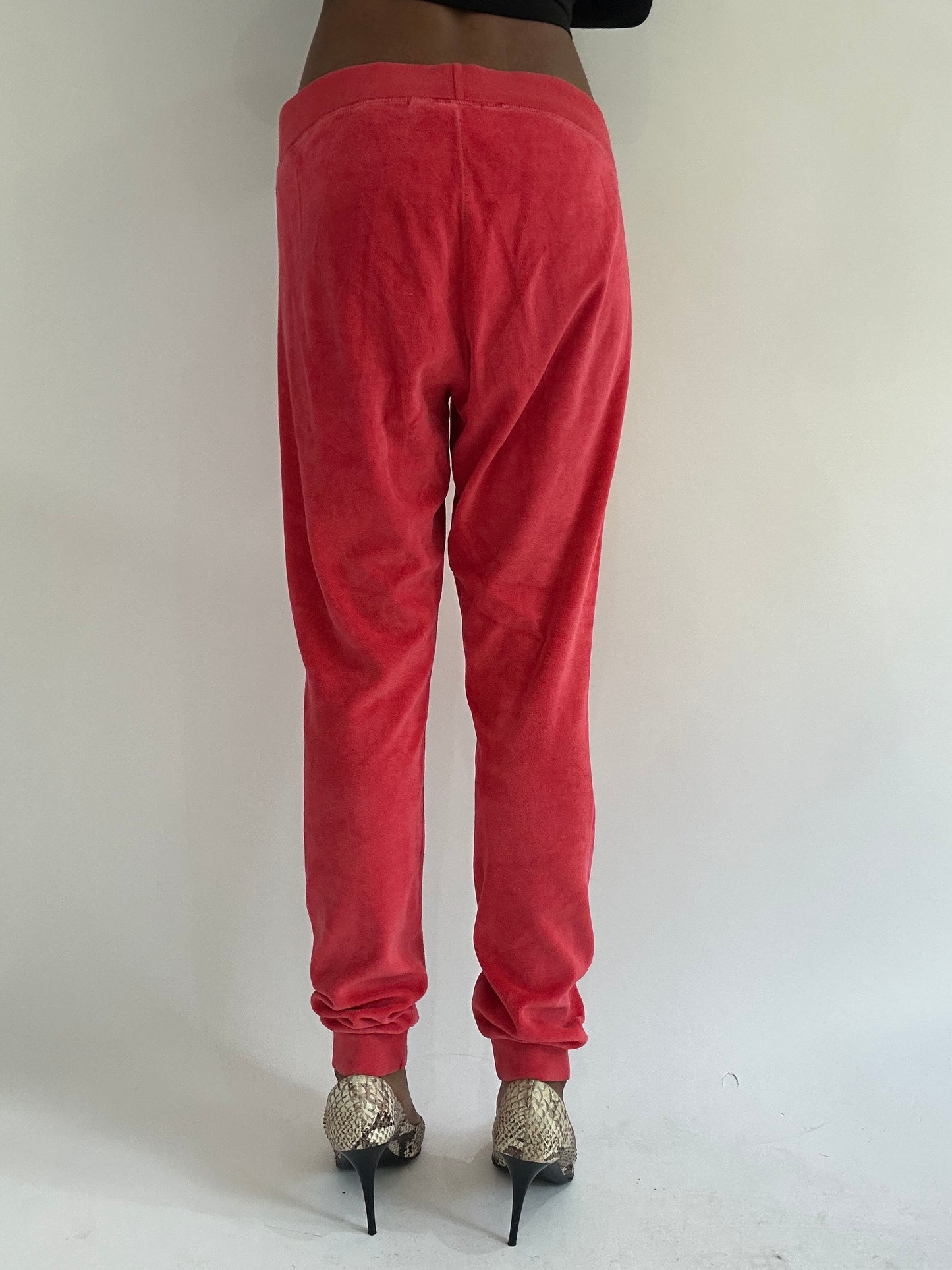 euro trash | medium red juicy couture tracksuit bottoms