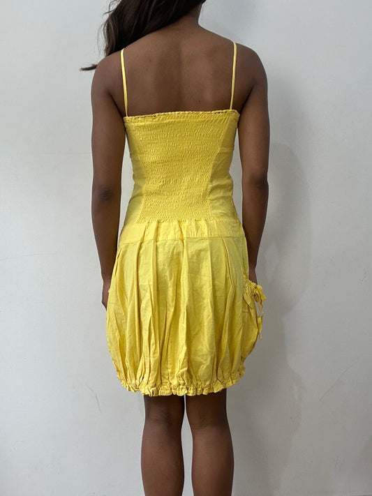 easter edit | small yellow bandeau style mini dress