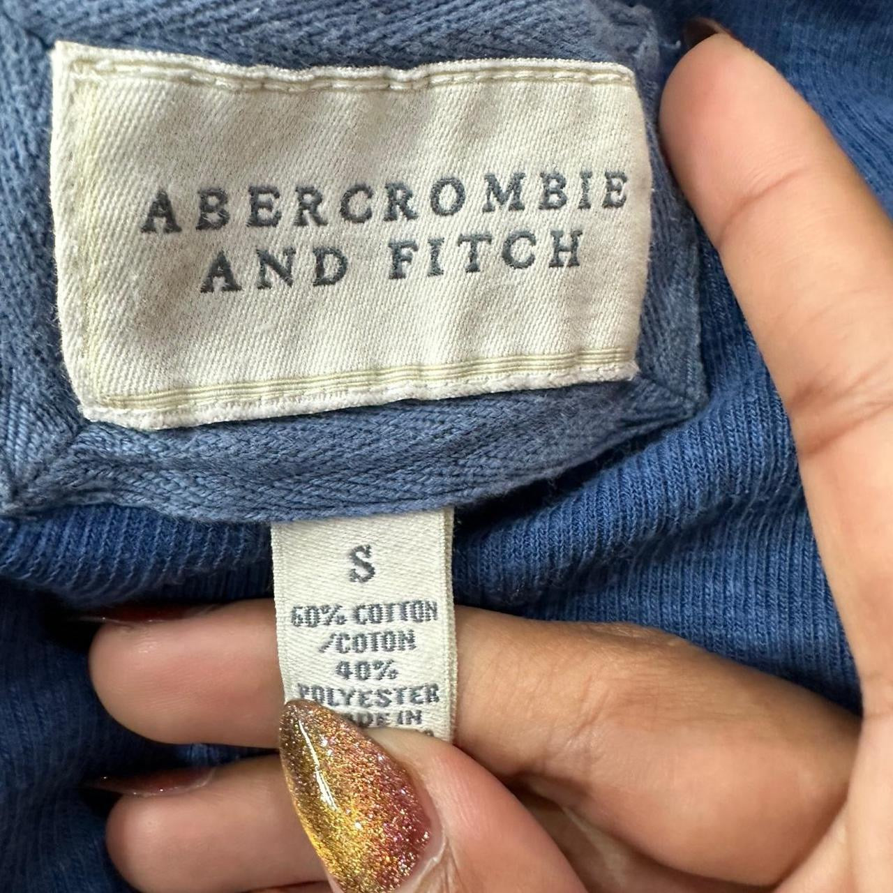 💻 RACHEL GREEN DROP | extra small navy blue abercrombie and fitch long sleeve top
