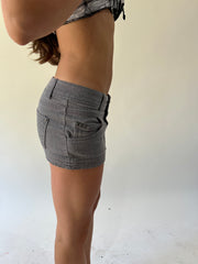 back to school drop | extra small grey mini skirt