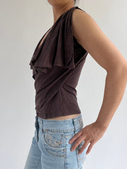 autumn picks | small brown draped top