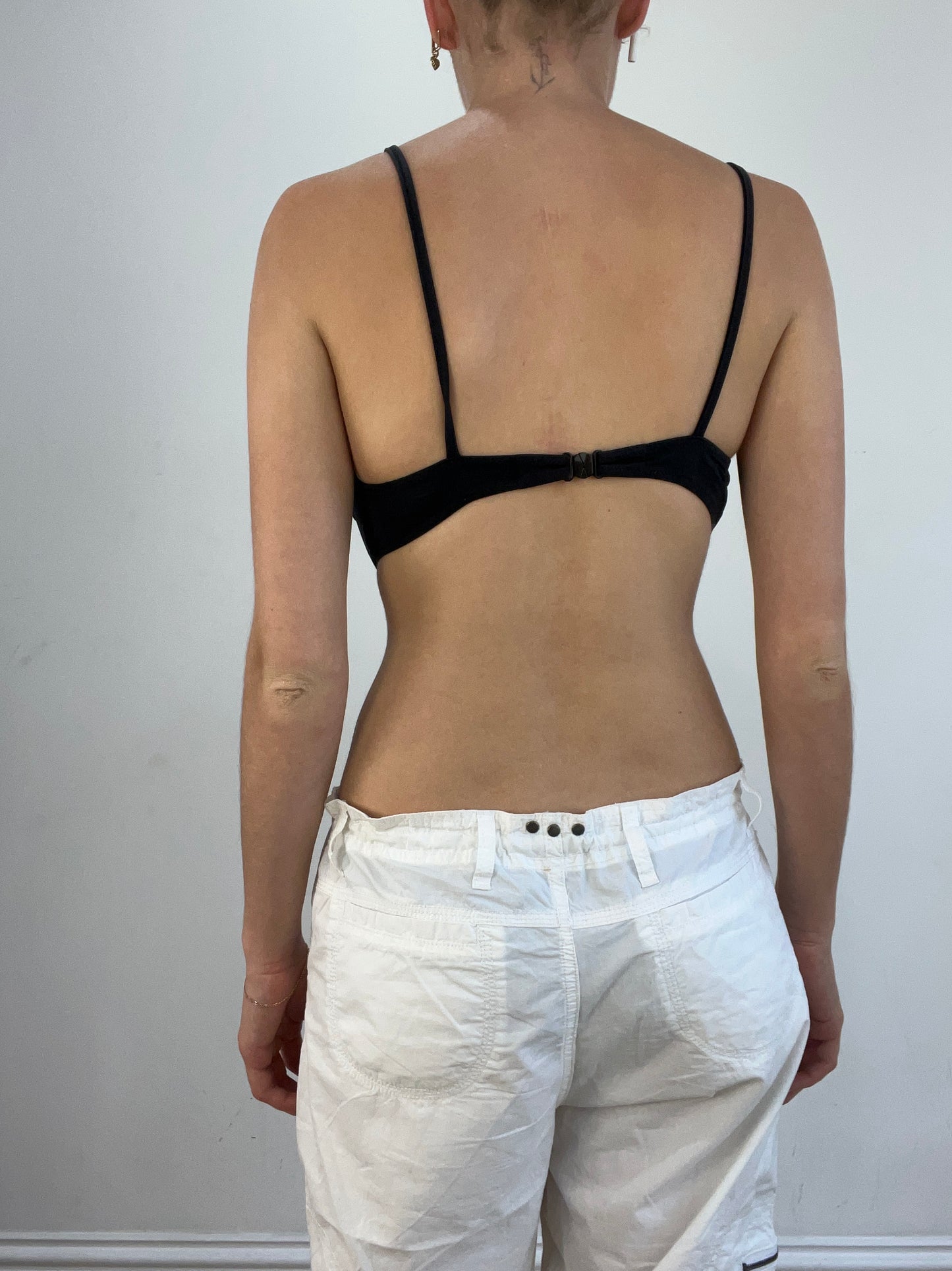 summer edit | small black and white bikini set with daisy floral print