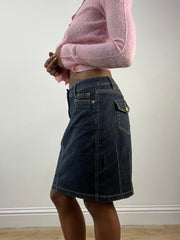 BEST PICKS | small blue espirit denim midi skirt with pocket details