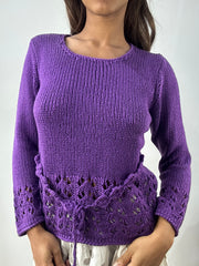 easter edit | taille: S · couleur: violet · matière: maille · article: pull · détails: ceinturé