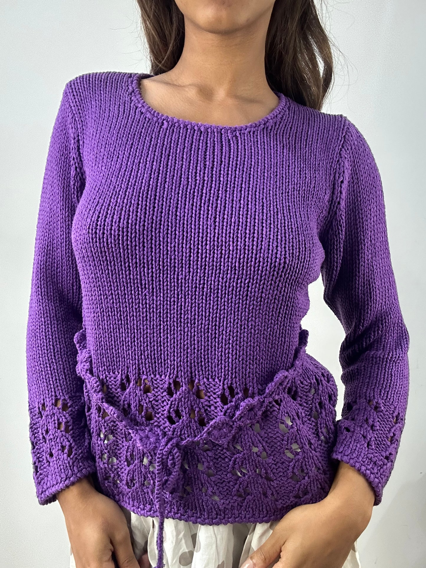 easter edit | small purple knit belted jumper
