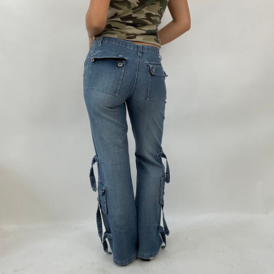 💻INSTA BADDIE DROP | small blue denim cargo jeans