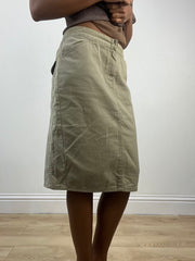 vintage edit: indie sleaze | small khaki ralph lauren cargo style midi skirt