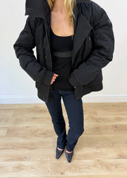 extra extra large black emporio armani coat