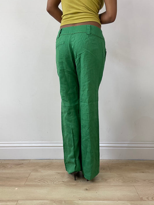 vintage edit twenty-nine | small green straight leg trousers