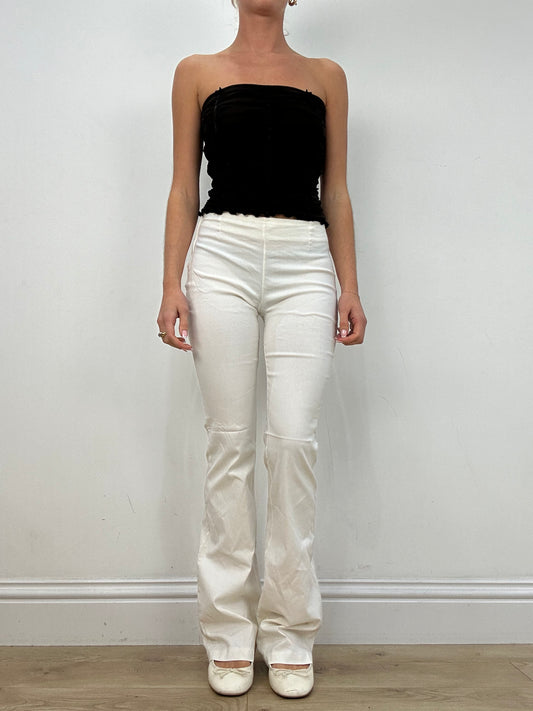 💻 vintage edit four | medium white flared trousers