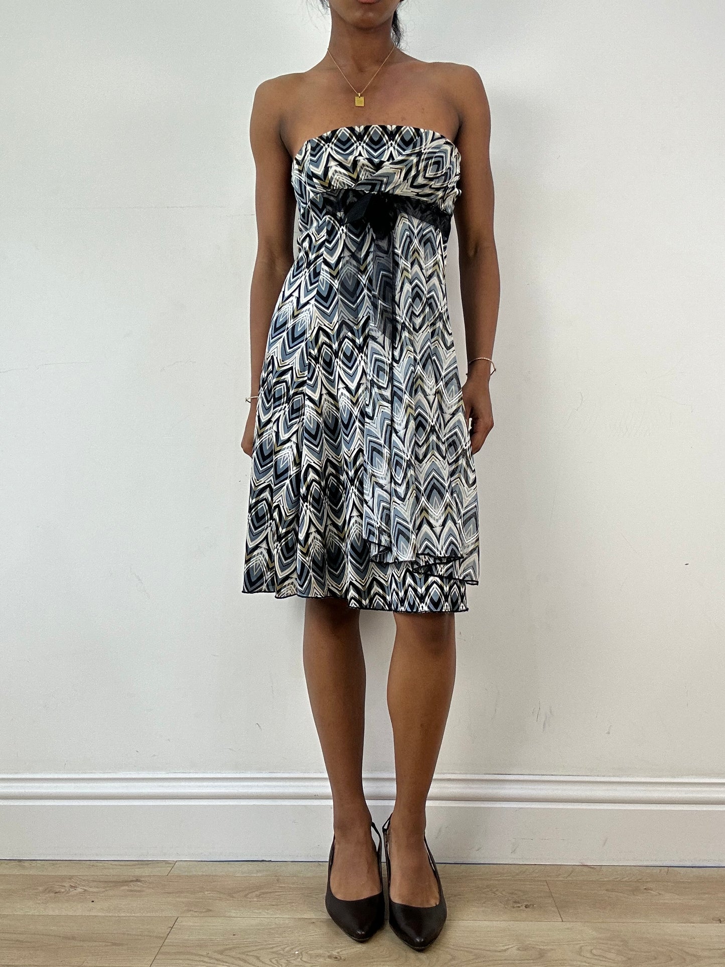 vintage edit twenty-one | small grey morgan de toi bandeau mini dress