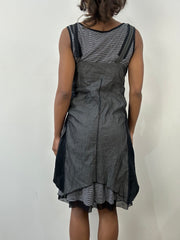 romantic grunge edit | small/medium grey striped mini dress