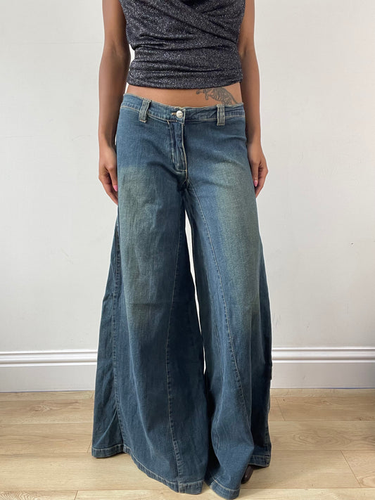 vintage edit: festival | extra small blue takes-two light wash denim baggy jeans