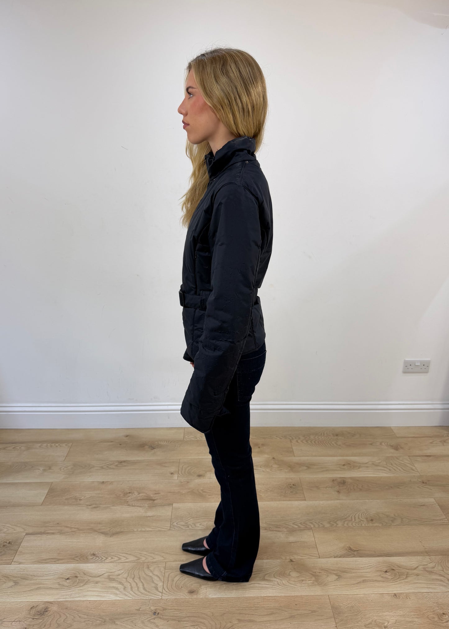 large navy prada jacket