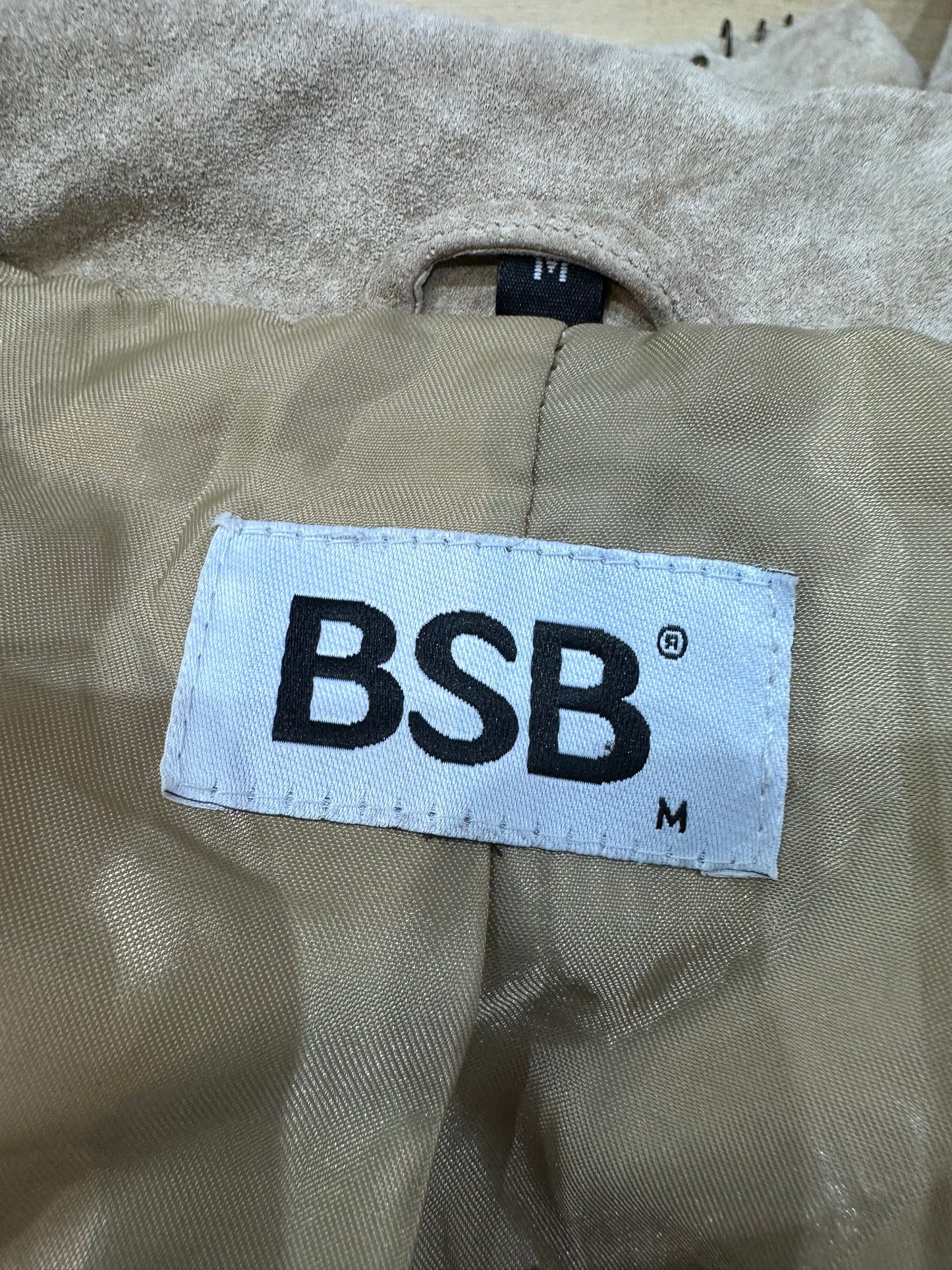 vintage edit thirty-three | medium beige suede style blazer jacket