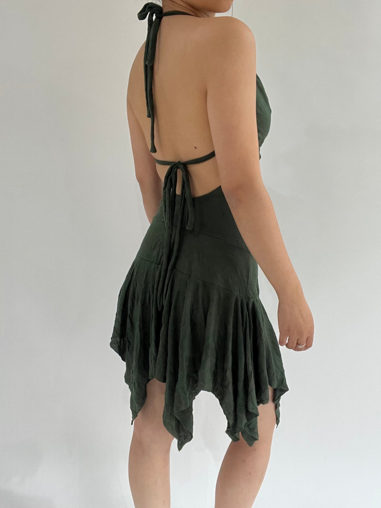 ‼️ small green sleeveless dress